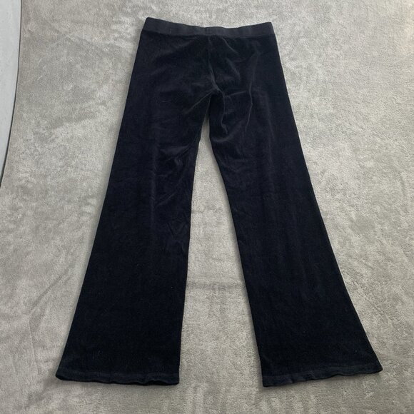 Vintage Juicy Couture Sweatpants Women Medium Velour Low Rise Flare Y2K USA - Picture 11 of 11